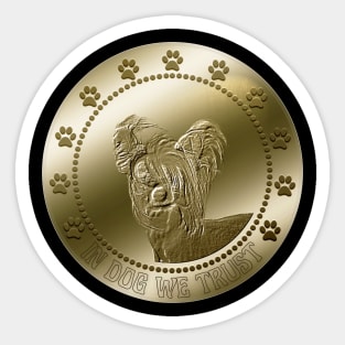 Chinese Crested Crypto Cryptocurrency Coin Sticker